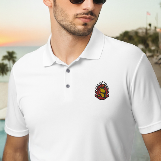 Helmed Flames - Gladiator Insignia Collection - adidas performance polo shirt